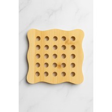 Mutfak Köşesi Nila Doğal Bambu Nihale 16.5X16.5 cm – Delikli Modern Tasarım Isı Yalıtımlı Tencere, Tabak Altlığı