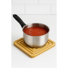 Mutfak Köşesi Lona Bambu Kare Nihale 16.5 x 16.5 cm – Isıya Dayanıklı Tencere ve Tepsi Altlığı