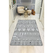 Dolce Mariee Etnik Desenli Dijital Baskı Kaymaz Taban Halı H0275