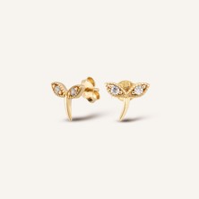 Aja Golden Wings Küpe | 14 Ayar Altın