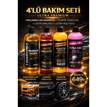 Magurex 4'lü Bakım Seti(Polıshed Car Shampoo+Lastik Parlatıcı+Plastik Yenileyici+Ultra Hızlı Cila)