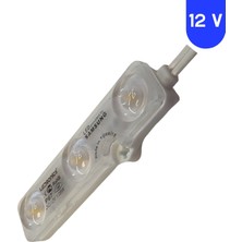 Powerr Led Aydınlatma 100 Adet 12 Volt Samsung 1.08 Watt 3 Lensli Günışığı 2835 Smd LED Modül IP67 1 Paket