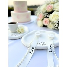 Sıcak Atölye Nişan Tepsisi Seti - El Yapımı Beton - 7 Parça - Isme Özel | Meryc Studio