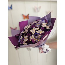 Kelebek Buketi LED Işıklı-Yapay Çiçek-Özel Ürün-Hediyelik