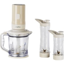 Allians Krem Renkli 500W Kişisel Blender ve Doğrayıcı, Pratik ve Şık Tasarım