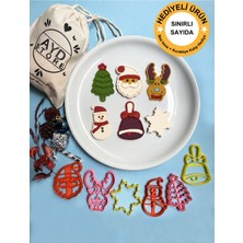PremiumPort Yılbaşı Temalı 6'lı Kurabiye Kalıp Seti Noel Baba, Kardan Adam, Yılbaşı Ağacı