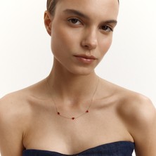 Aja Cuore Rosso Kolye | 14 Ayar Altın