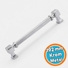Nzb Metal Kulp Mobilya Çekmece Mutfak Dolabı Dolap Kulpları Lüks Kulb Çizgili Krom Renk 192 mm 19.2 cm