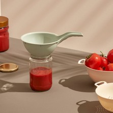 Saplı Kavanoz Hunisi, Geniş Ağızlı Konserve Reçel Salça Doldurma Hunisi 2 Adet Kırmızı