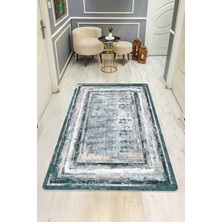 Dolce Mariee Eskitme Desenli Dijital Baskı Kaymaz Taban Halı H0063