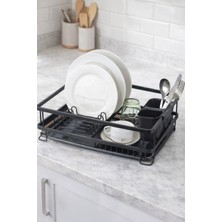 PremiumPort Paslanmaz Alüminyum Bulaşıklık, Siyah Renkli, Şık ve Dayanıklı Tasarım