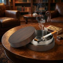 Bsre Bambu Kapaklı Küllük (Kahverengi)