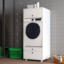 Alfimo Mobilya Lotus 2 Çekmeceli Makine Dolabı Çok Amaçlı Dolap Banyo Dolabı