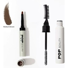Pop Beauty Kaş Sabitleyici ve Şekillendirici & Kaş Pomadı, 2'li Kaş Bakım Seti
