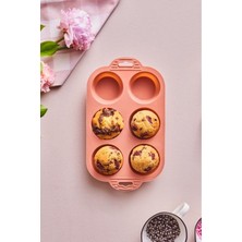 PremiumPort Renkli 6'lı Silikon Muffin Kalıpları, Sağlıklı ve Esnek Pişirme Seti