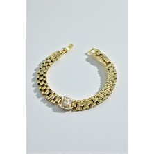 Jewels of Hope Xuping Zirkon Taşlı Bileklik - 14K Altın Kaplama VIP Seri 19 cm