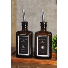 PremiumPort Ahşap Standlı Zeytinyağ ve Sirke Şişesi Seti 2'li, Şık ve Dayanıklı Tasarım