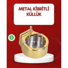 Moresun Buğz Metal Küllük Gizli Ateşleme Sistemli Şık Tasarım