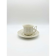 altabi Porselen Kahve Takımı 6 Kişilik | Özel Tasarım Fincan ve Tabaklar | 90 ml