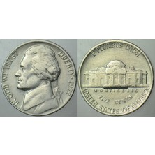 Banknoting Amerika 5 Cent 1977 Jefferson Nıckel.