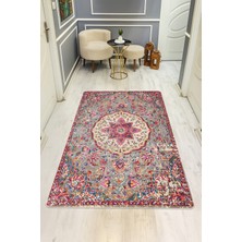 Dolce Mariee Klasik Desenli Dijital Baskı Kaymaz Taban Halı H0103