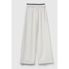 United Colors Of Benetton Ekru Kadın / Kız Kdn_modal Karışımlı Cepli Beli Bağcıklı Geniş Paça Eşofman Altı Model Kodu: ( 3QAFDF01D0R2)