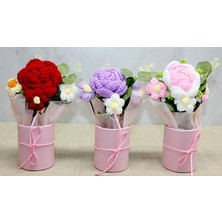 Alvo Store Buğz El Örgüsü Saksıda Gül Buketi