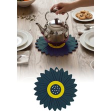 Omilife Ayçiçeği Model Kaymaz Silikon Nihale – Tencere, Tava, Çaydanlık ve Servis Altlığı 18,5 x 18,5 cm