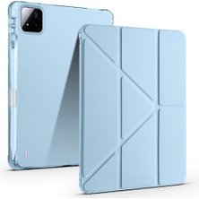 Kılıfist Xiaomi Pad 8 Kılıf Zore Tri Folding Kalem Bölmeli Standlı Kılıf - Mavi