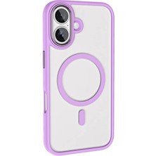 Paladyum Case iPhone 16 Plus Uyumlu Şeffaf Sararmaz Magsafe Özellikli Pembe Kılıf