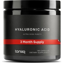 Toniiq Hyaluronic Acid Supplements – Lab Tested 95% Ultra High Purity – Fermented And Bioavailable 180 Caps