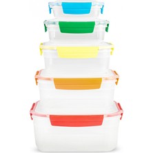 PremiumPort 5'li Saklama Kabı Seti, Dayanıklı ve Pratik Mutfak Gereçleri