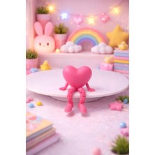 PRINTLAB3D- Pembe Kalp Mood-Oturan Kalp