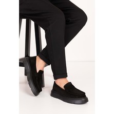 Gondol Içi Dışı Hakiki Deri Hafif Günlük Rahat Ayakkabı SRC.464 - Siyah Süet - 44 Siyah Süet