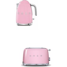 Allians Pembe Kettle ve Ekonomik 2'li Ekmek Kızartma Seti, Şık ve Kullanışlı