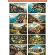 Miray Craft 1 Sayfa Köy Temalı Sticker – Journal & Planner (12×17 Cm)