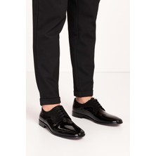 Gondol Erkek Hakiki Deri Klasik Kundura Ayakkabı NY.962 - Siyah Rugan - 41 Siyah Rugan