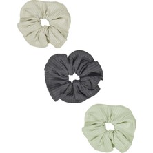 Organickid Aurora Kadın Antrasit/adaçayı/gri Şaç Tokası 3'lü Set