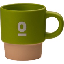 PremiumPort Açık Yeşil Stoneware Espresso Bardağı 120 ml Seramik Kupaç