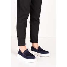 Gondol Içi Dışı Hakiki Deri Hafif Günlük Rahat Ayakkabı SRC.464 - Lacivert Süet - 44 Lacivert Süet