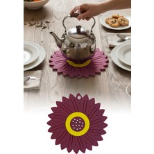 Omilife Ayçiçeği Model Kaymaz Silikon Nihale – Tencere, Tava, Çaydanlık ve Servis Altlığı 18,5 x 18,5 cm