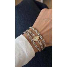 Venüs Design Zirkon Taşlı Fatma Ana Eli Dolamalı Bileklik