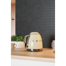 Allians Retro Mini Kettle, Şık ve Pratik, Krem Renk, 50's Tarz, Modern Tasarım