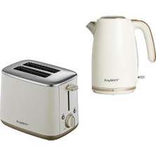 Allians Modern 1.7l Gold Su Isıtıcı, Vanilya Krem Rengi, Şık ve Kullanışlı