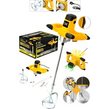 Power Black Elektrikli Alçı Boya ve Harç Karıştırıcı Mikser Sarı