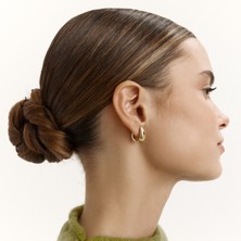 Aja Mist Halka Altın Küpe