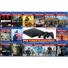 Çınar Bilişim Dünyası Ps4  Siyah Şık Çift Kol 15 Oyunlu Favori Paket Türkçe Yamalı