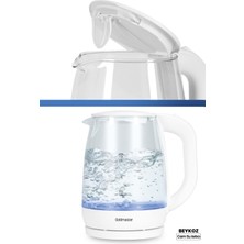 Allians 2200W Cam Kettle, Aşırı Isınma Emniyetli, Işıklı, 1.7 Lt, Şık ve Güvenilir