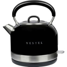 Vestel Şık Siyah Retro Su Isıtıcı ile Sıcak ve Estetik Anlar