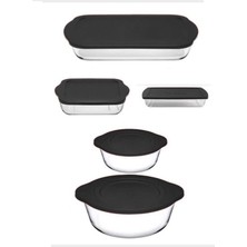 PremiumPort Şık Antrasit-Gri Borcam 5 Parça Çeyiz Seti, Dayanıklı ve Kullanışlı